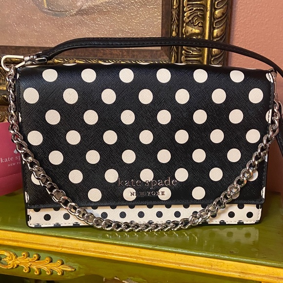 Kate Spade Black and White Polka Dot Crossbody Bag - Picture 9 of 14